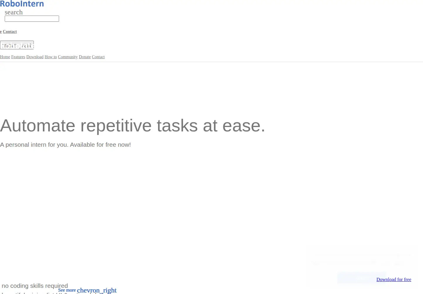 Screenshot of robointern.tech