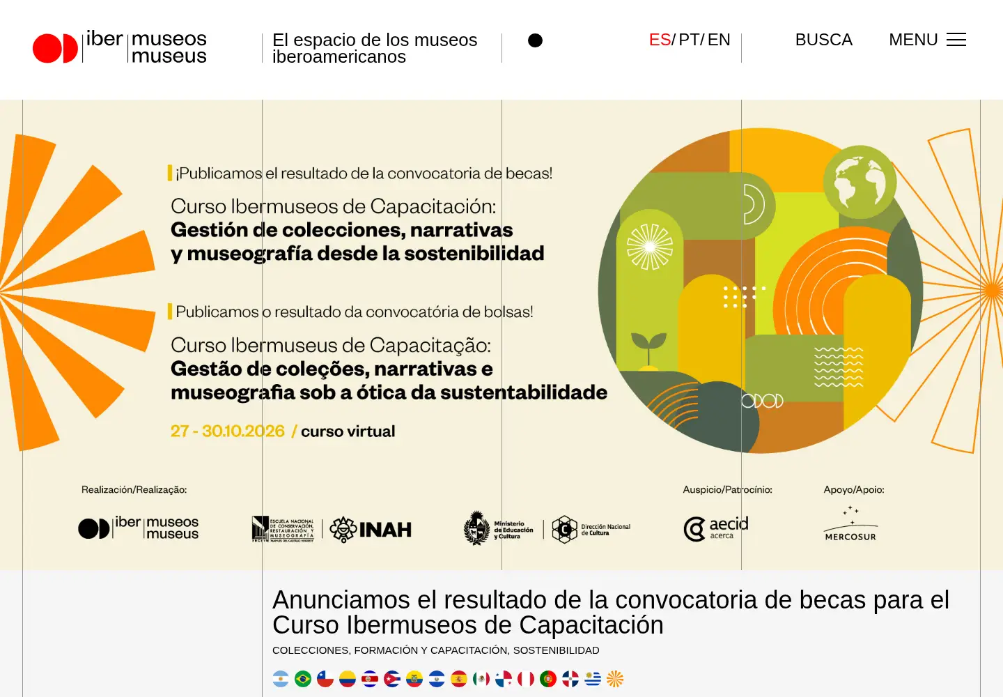 Screenshot of ibermuseus.org