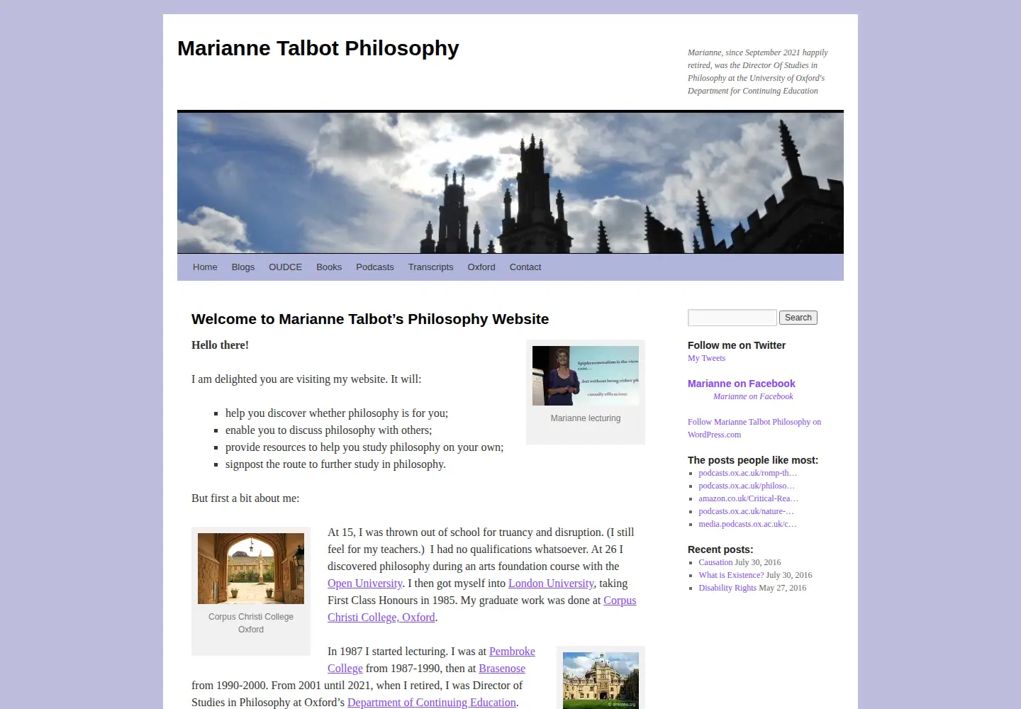 Screenshot of mariannetalbot.co.uk