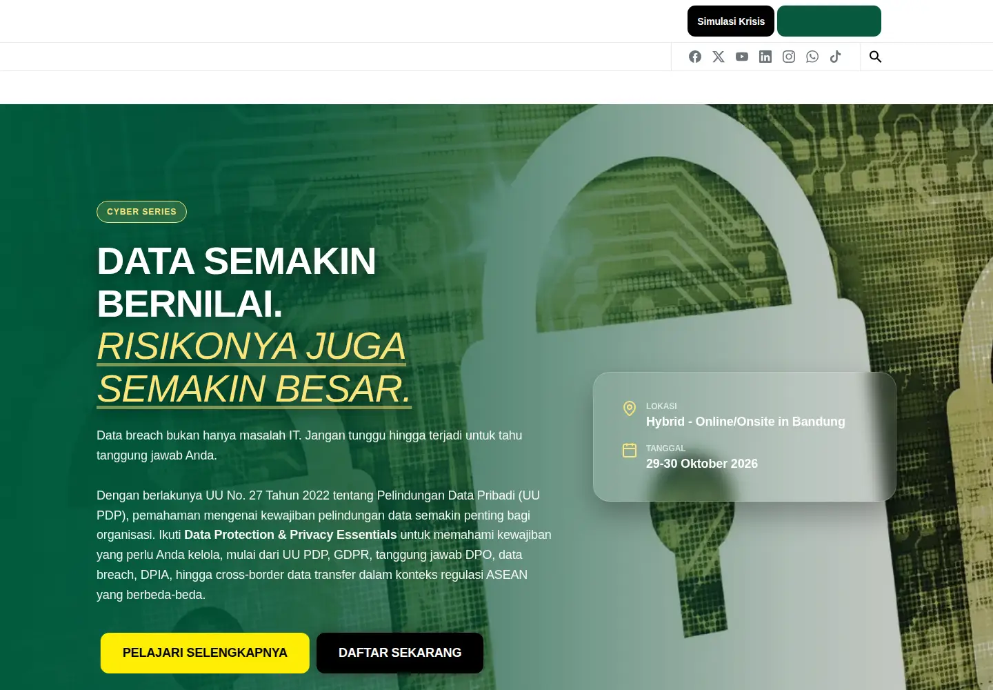 Captured homepage of crmsindonesia.org in the current scan