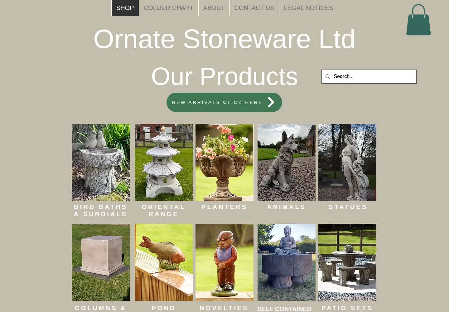 Screenshot of ornatestonewareltd.co.uk