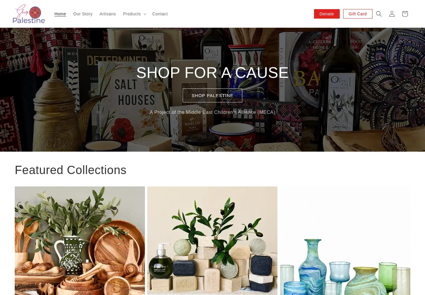 Screenshot of shoppalestine.org