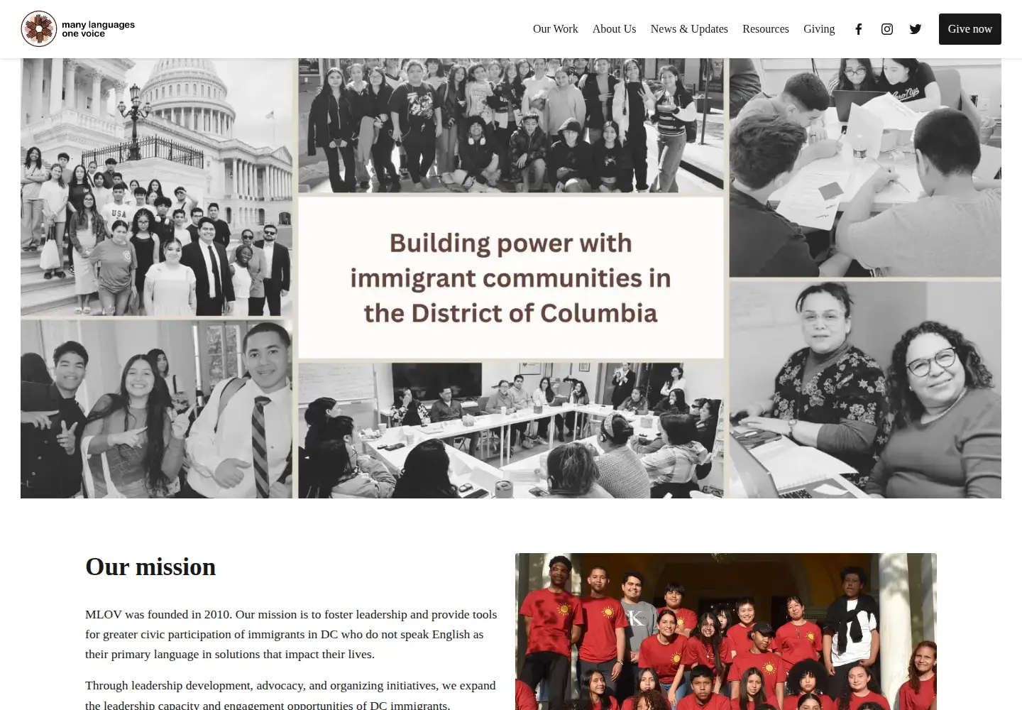 Screenshot of mlovdc.org
