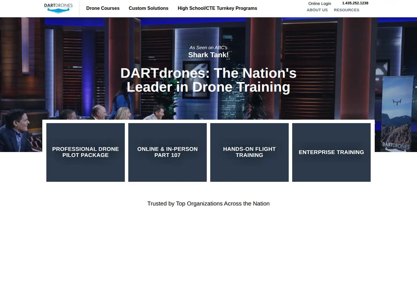 Screenshot of dartdrones.com