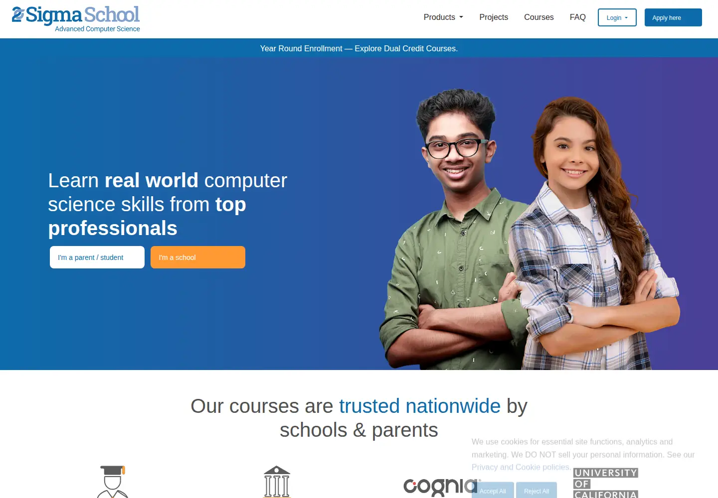 Screenshot of 2sigma.school