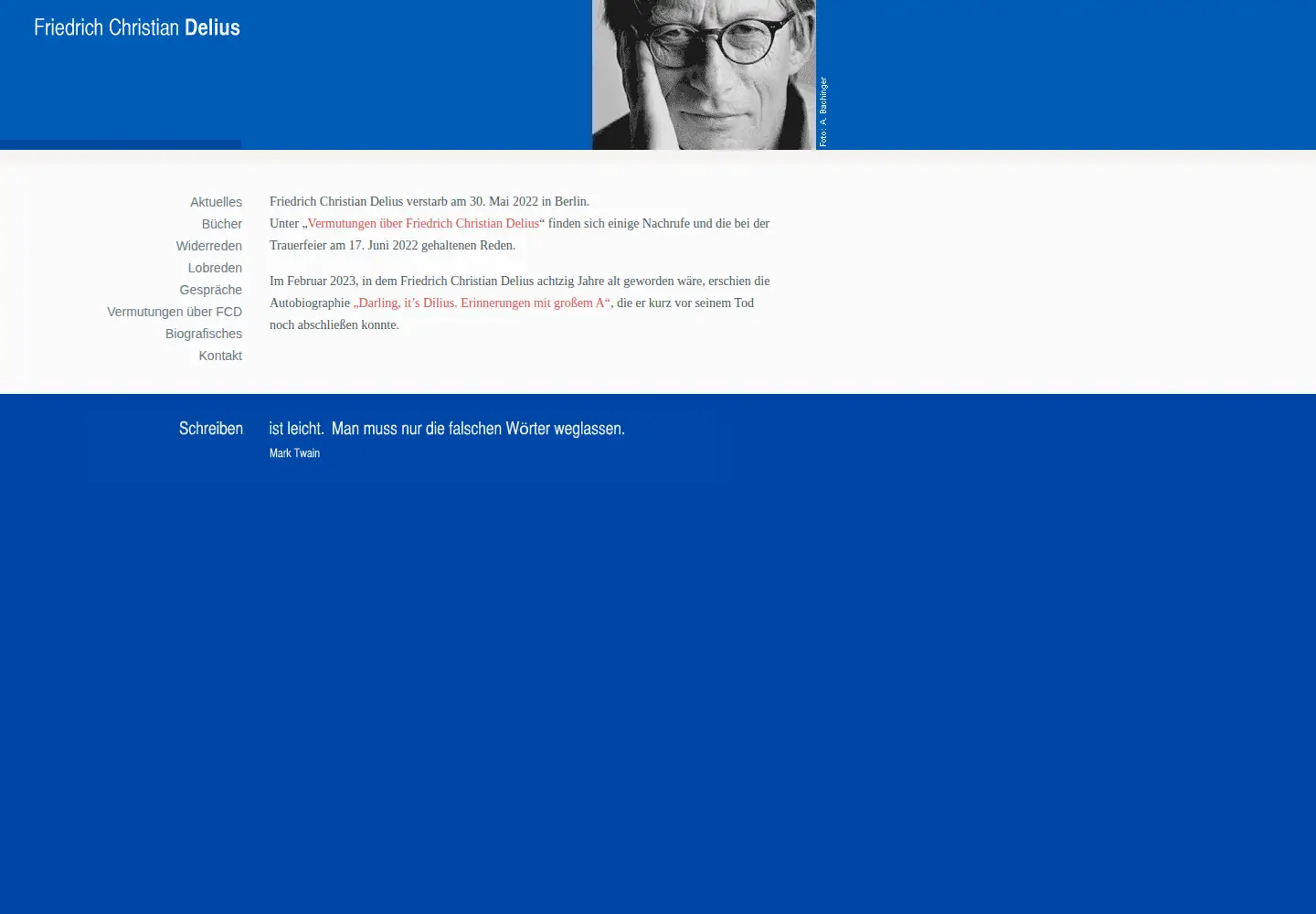 Captured homepage of fcdelius.de in the current scan