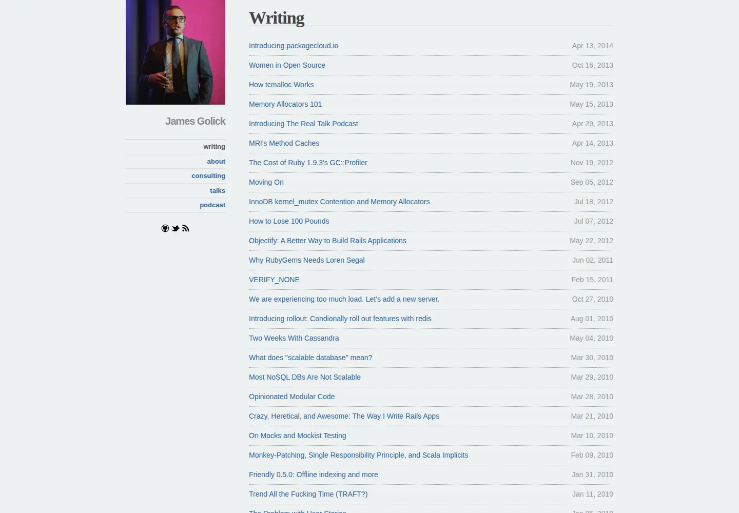 Screenshot of jamesgolick.com