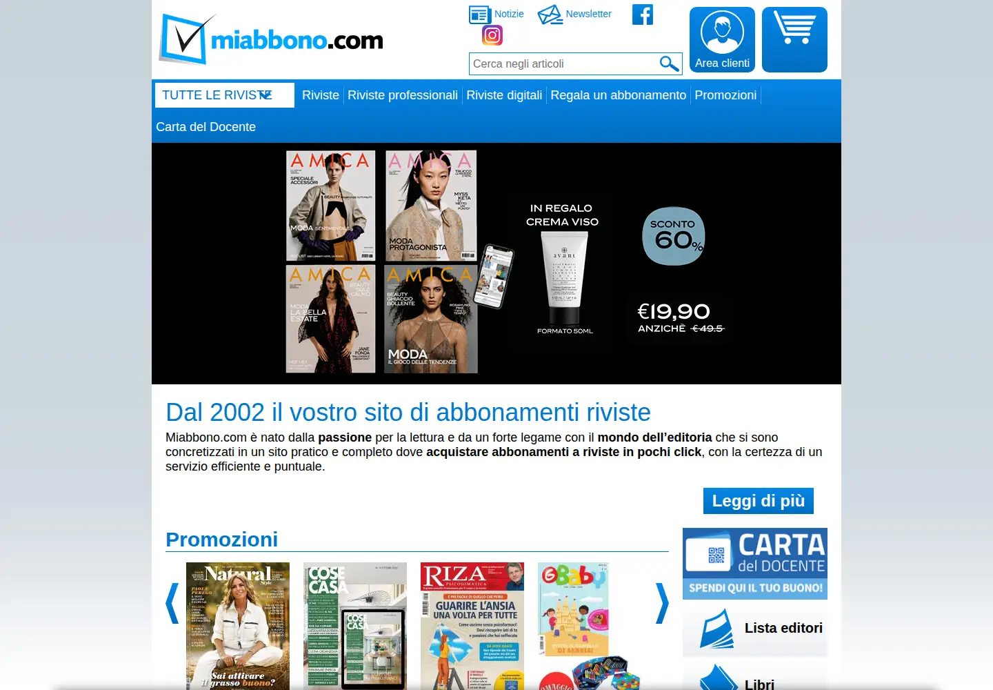 Screenshot of miabbono.com