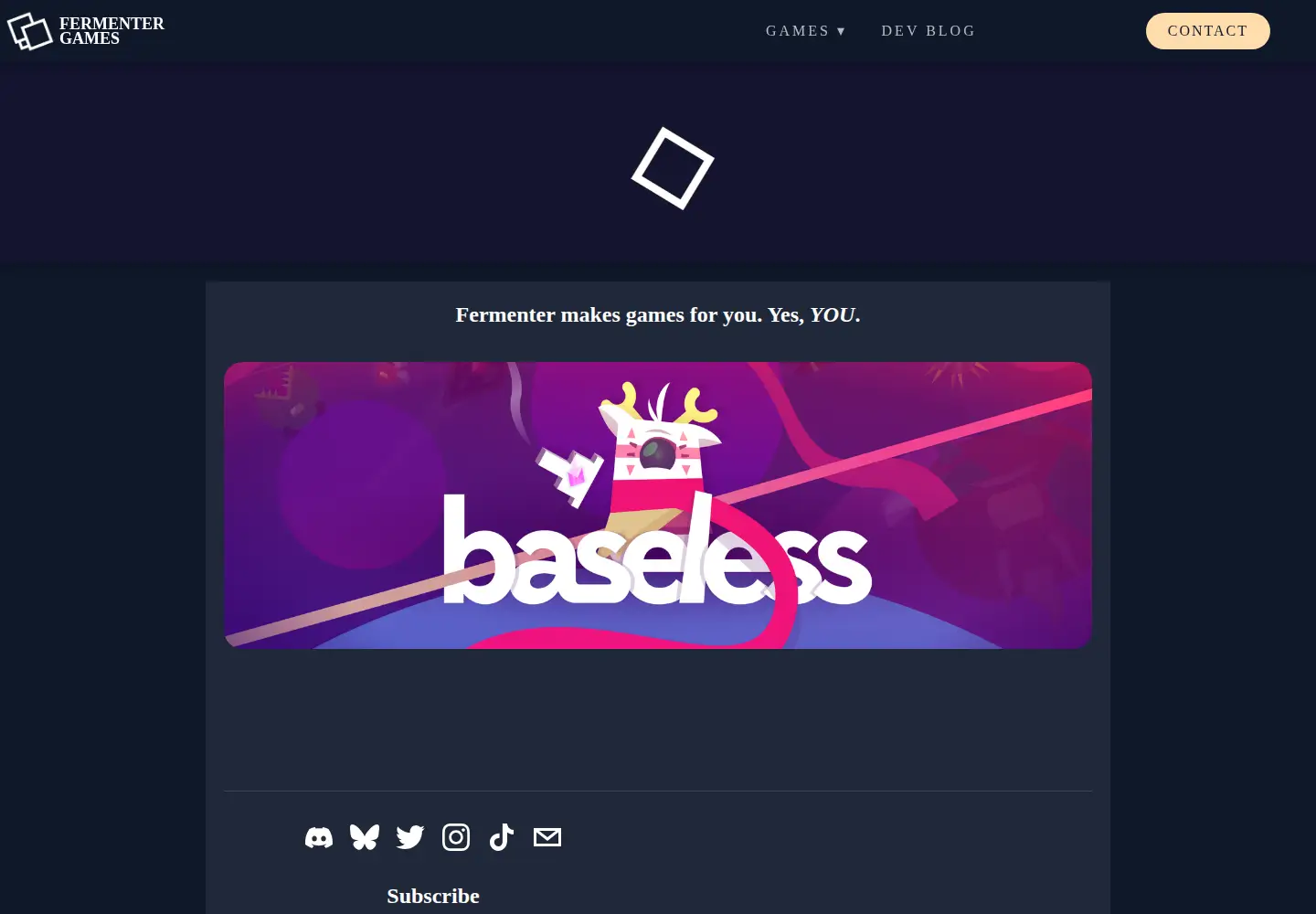 Screenshot of fermentergames.com