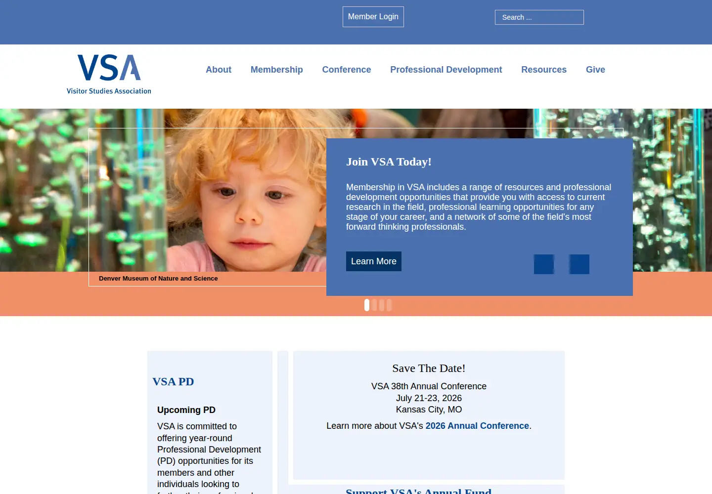 Screenshot of visitorstudies.org