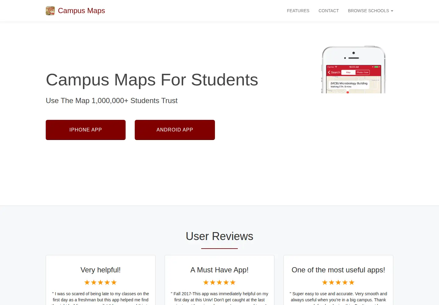 Screenshot of campus-maps.com