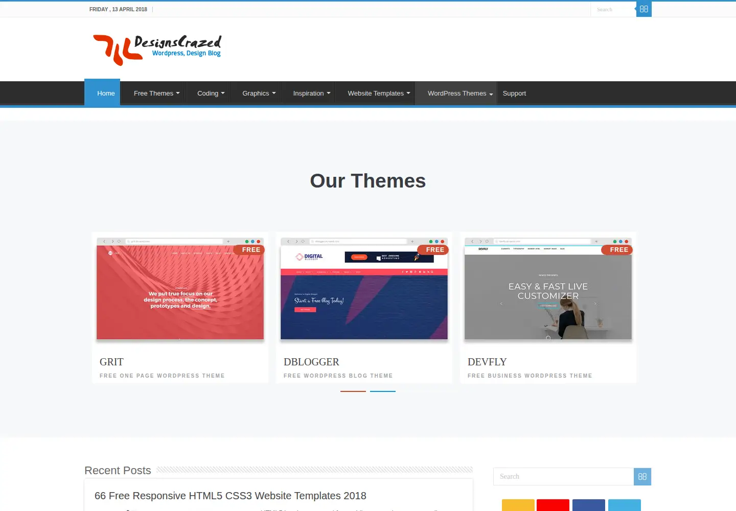 Screenshot of dcrazed.net