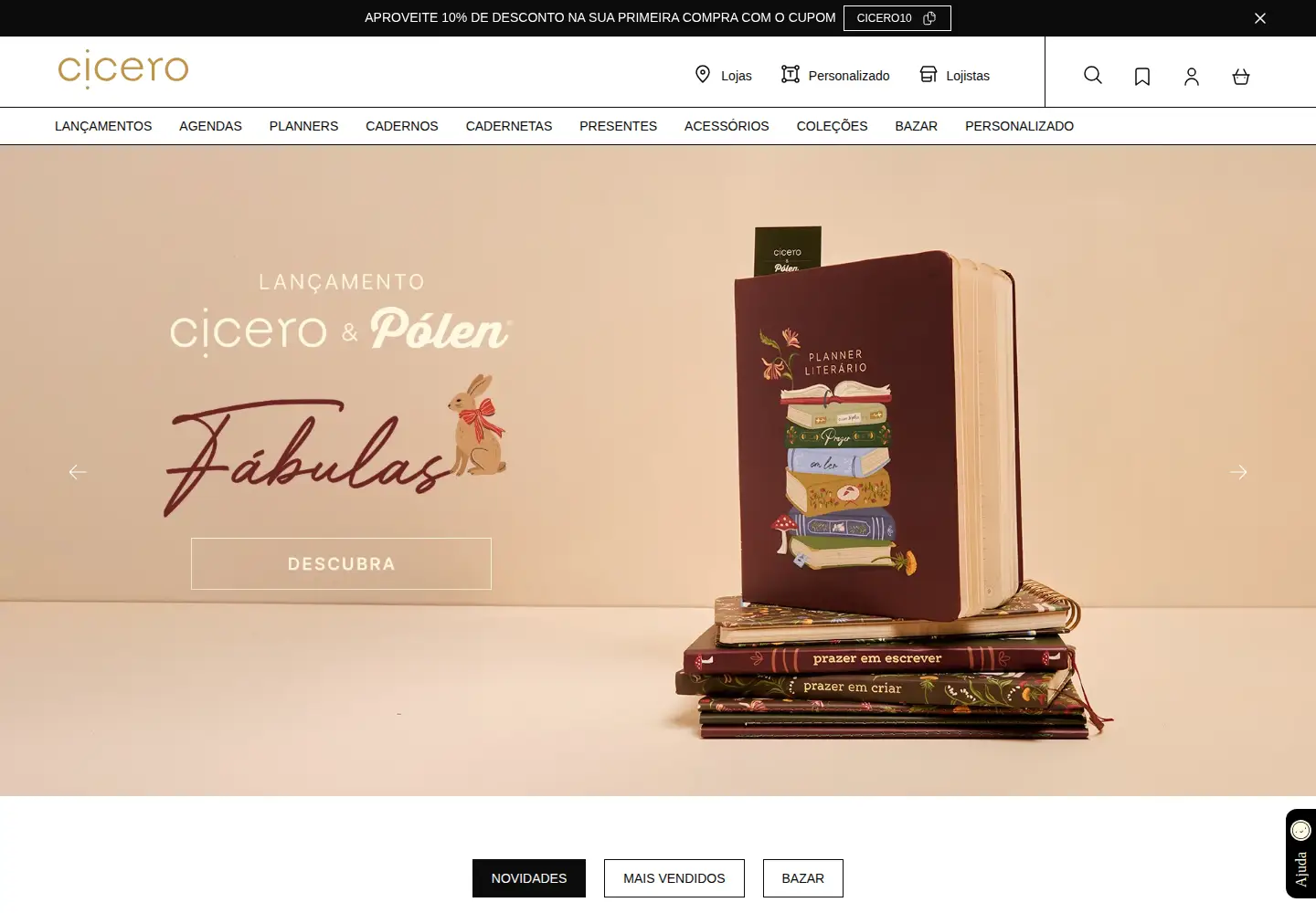 Screenshot of ciceropapelaria.com.br
