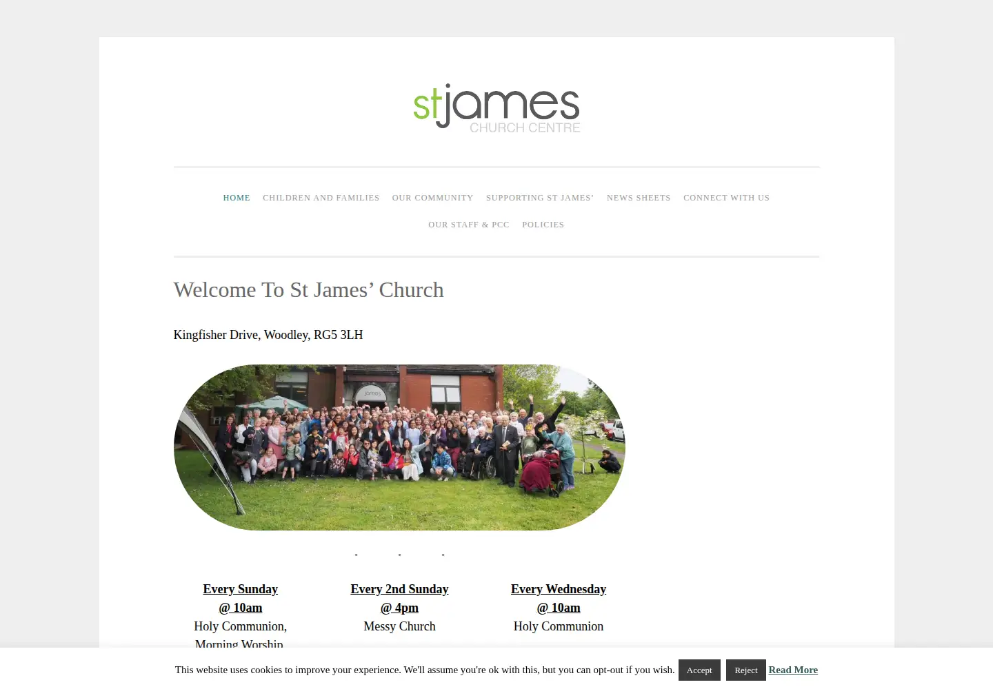 Screenshot of stjameswoodley.org