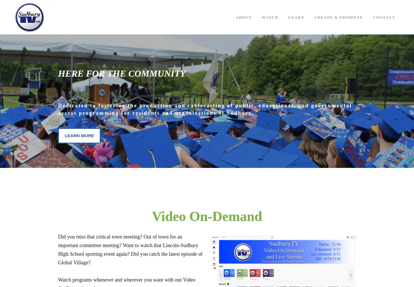 Captured homepage of sudburytv.org in the current scan