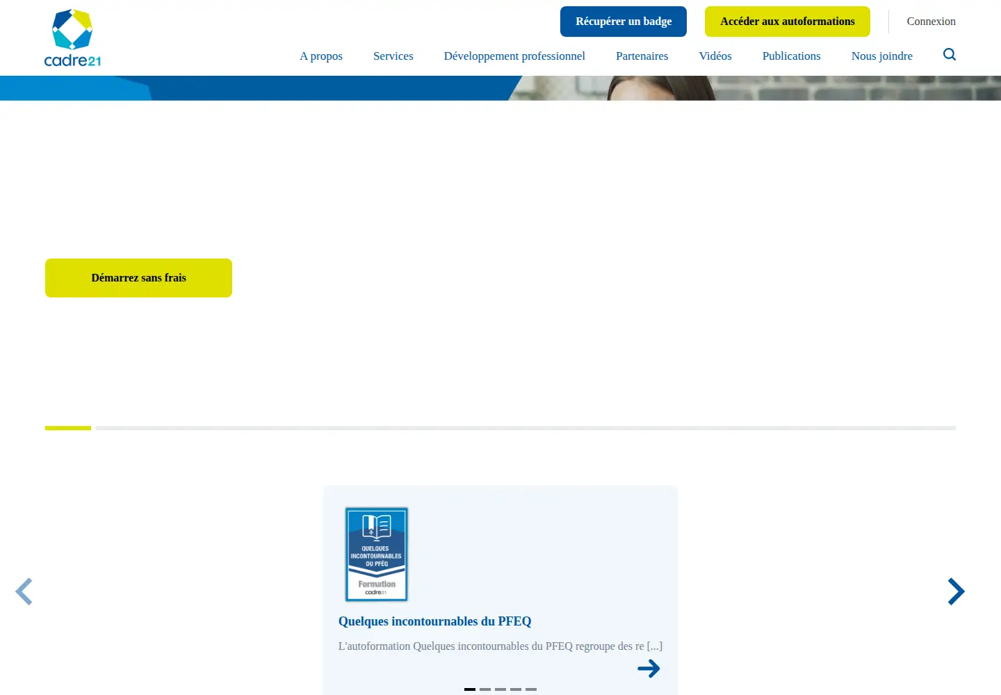 Screenshot of cadre21.org