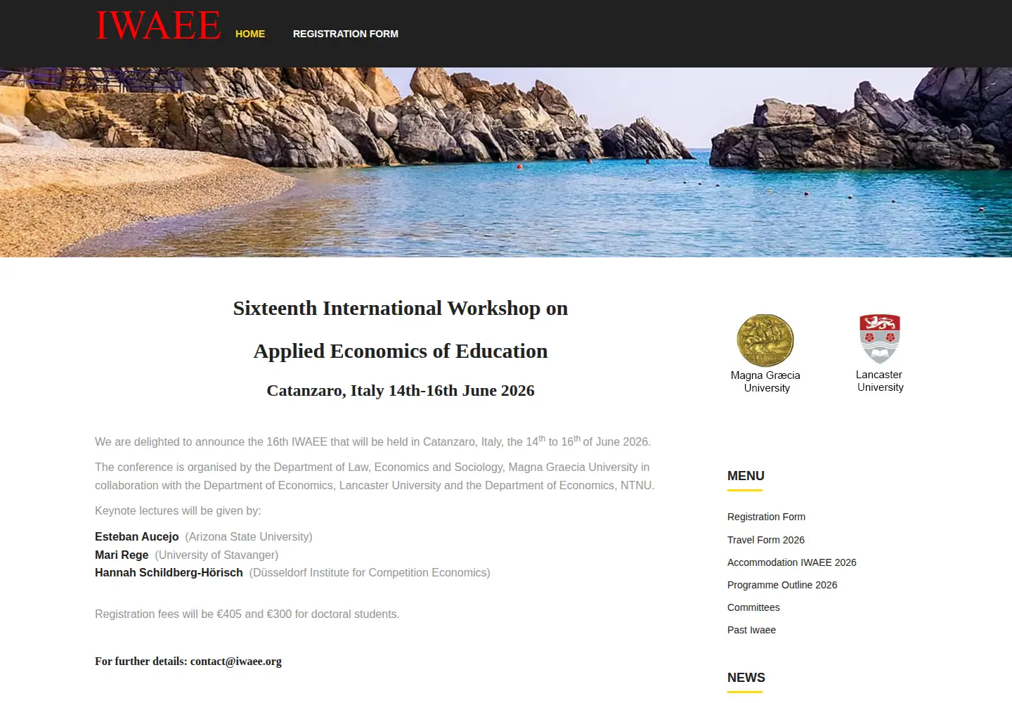Screenshot of iwaee.org