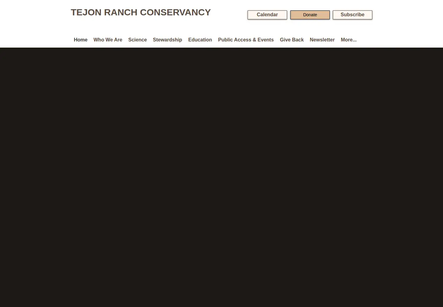 Screenshot of tejonconservancy.org