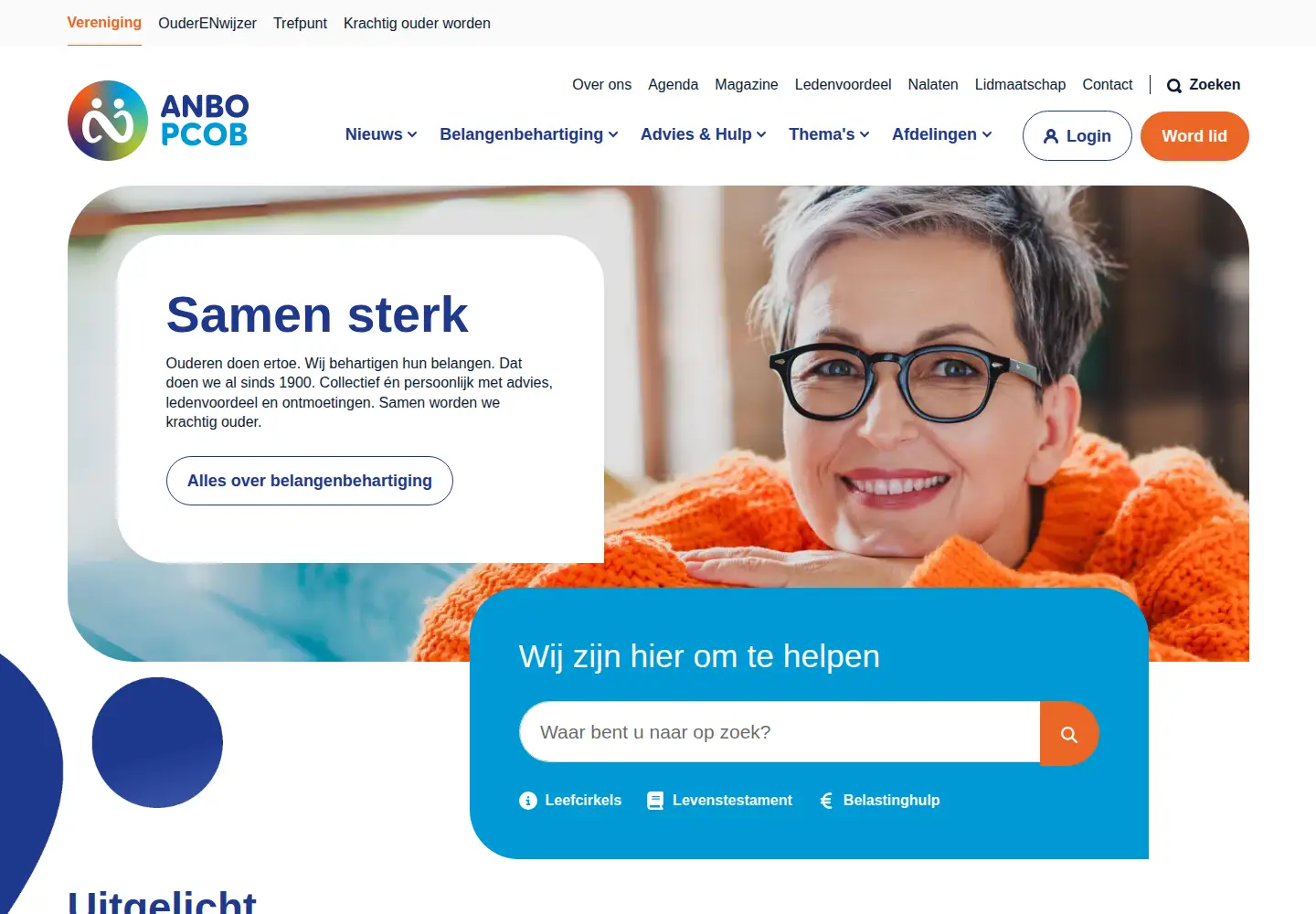 Captured homepage of anbo-pcob.nl in the current scan