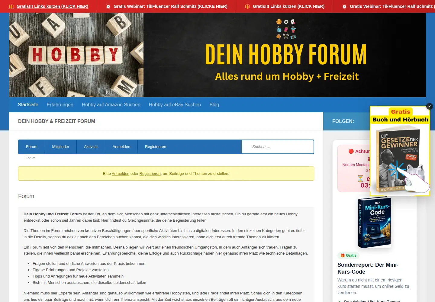 Screenshot of dein-hobby-forum.de