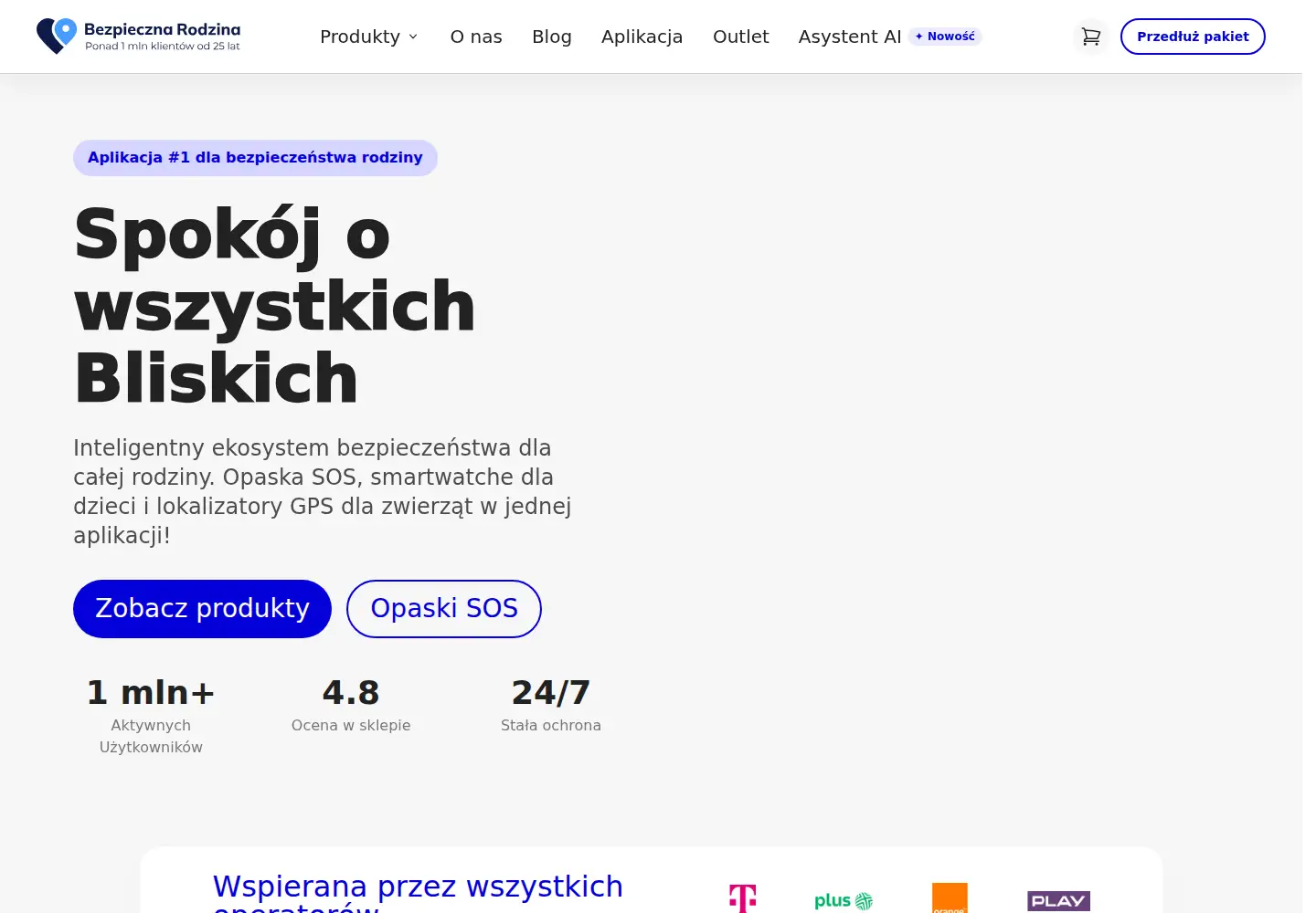 Captured homepage of bezpiecznarodzina.pl in the current scan