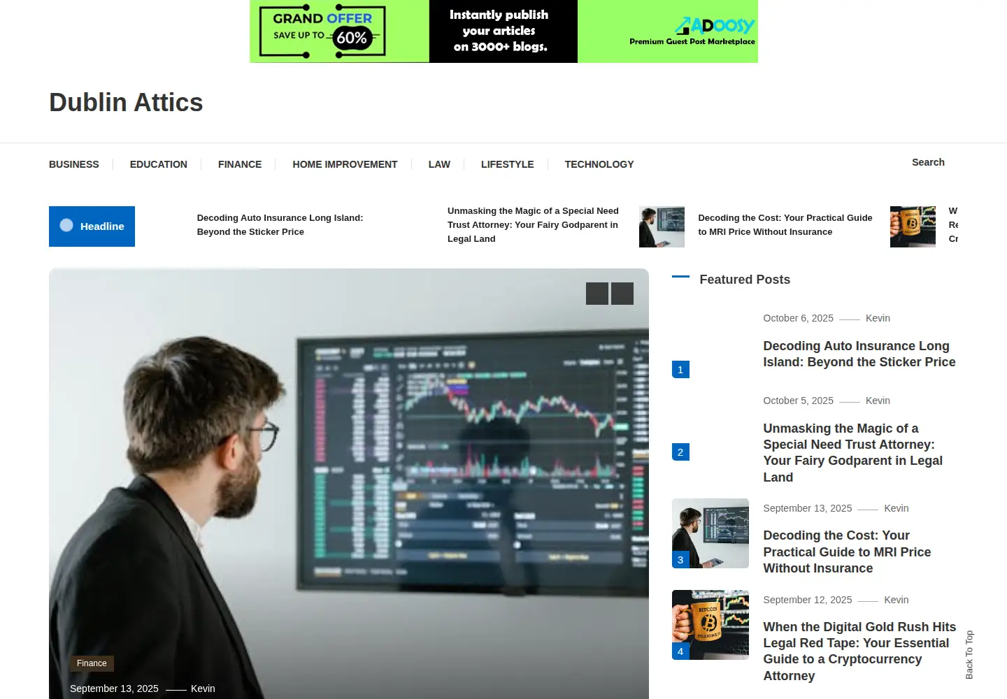 Screenshot of dublinattics.com