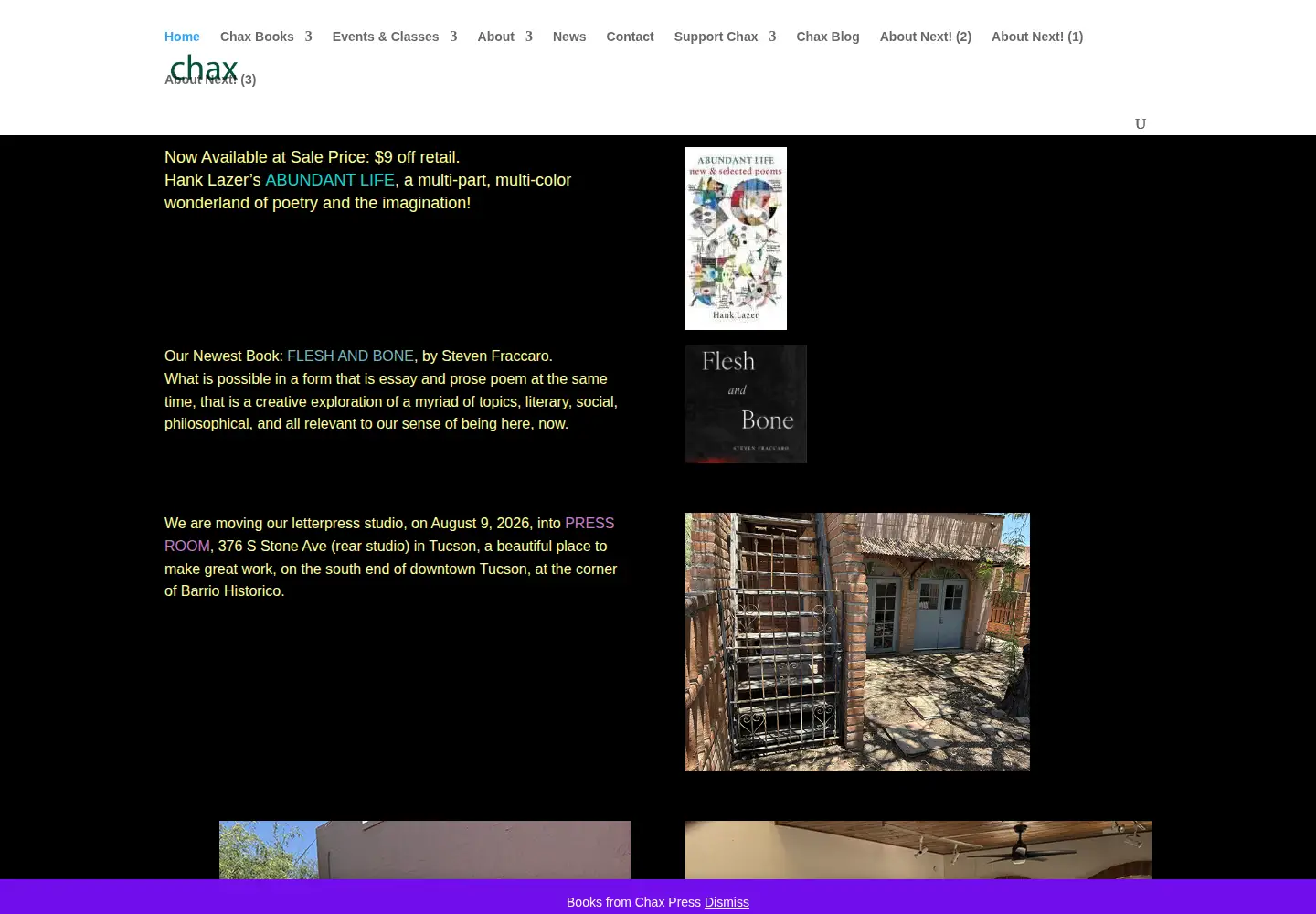 Screenshot of chax.org
