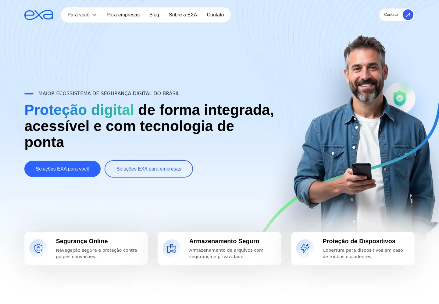 Captured homepage of exa.com.br in the current scan