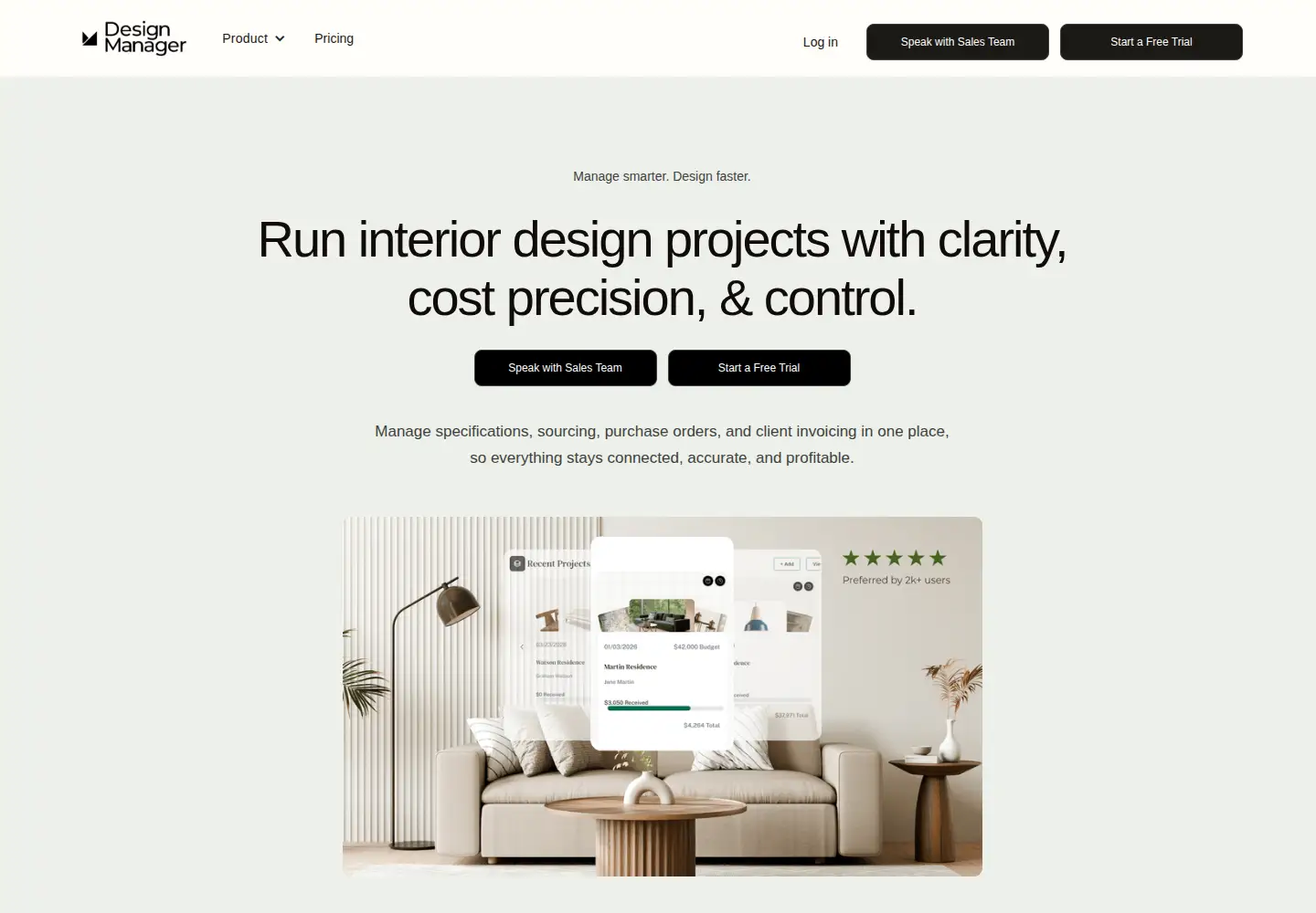 Screenshot of designmanager.com