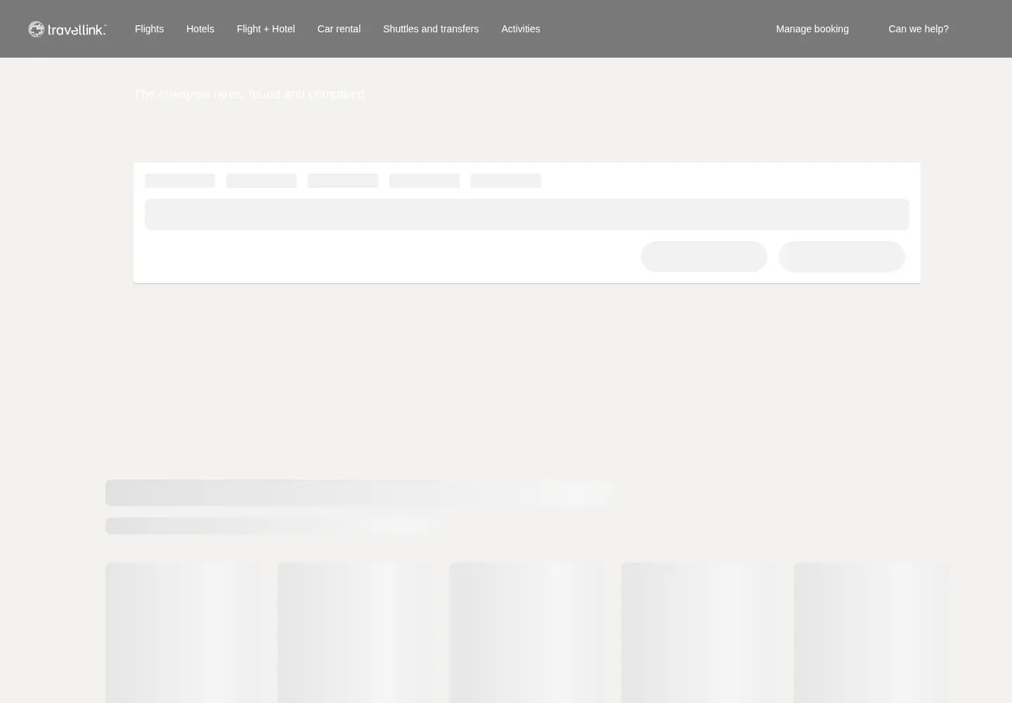Screenshot of travellink.com