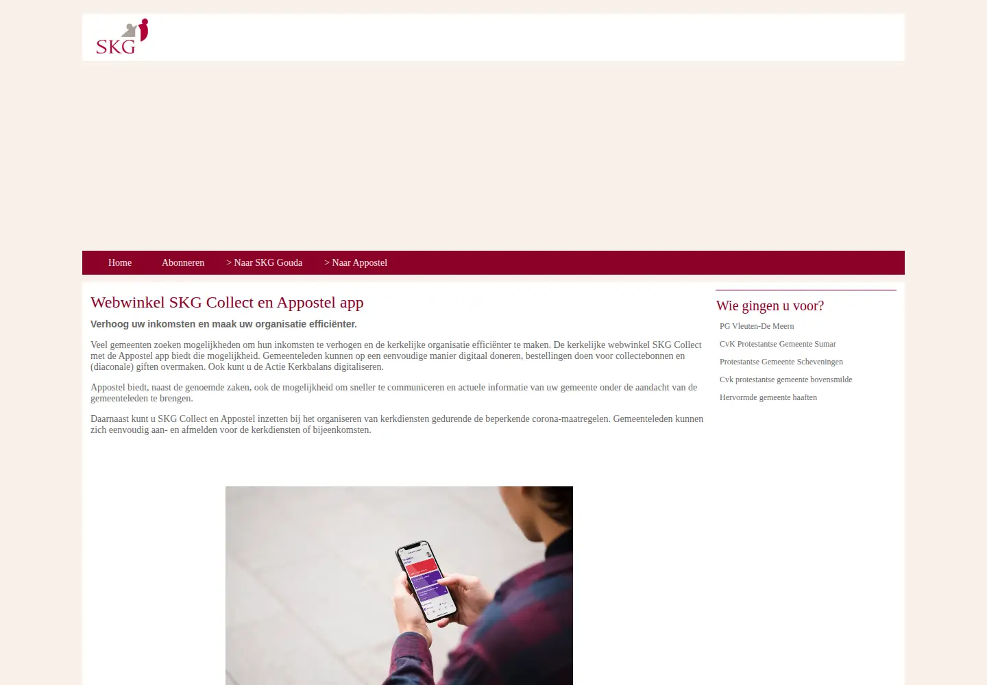 Screenshot of skgcollect.nl