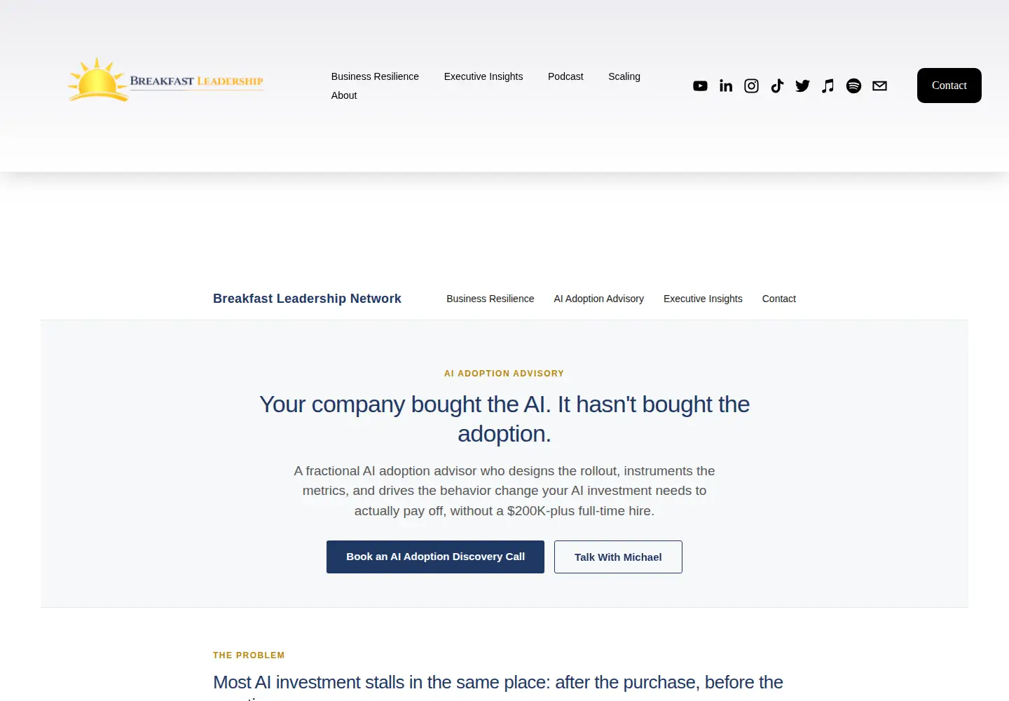 Screenshot of breakfastleadership.com