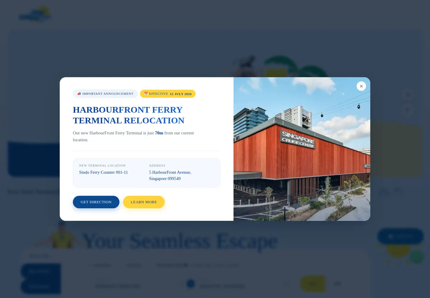 Screenshot of sindoferry.com.sg