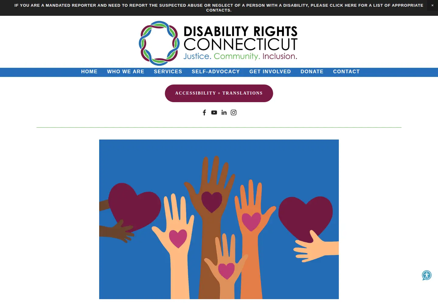 Screenshot of disrightsct.org