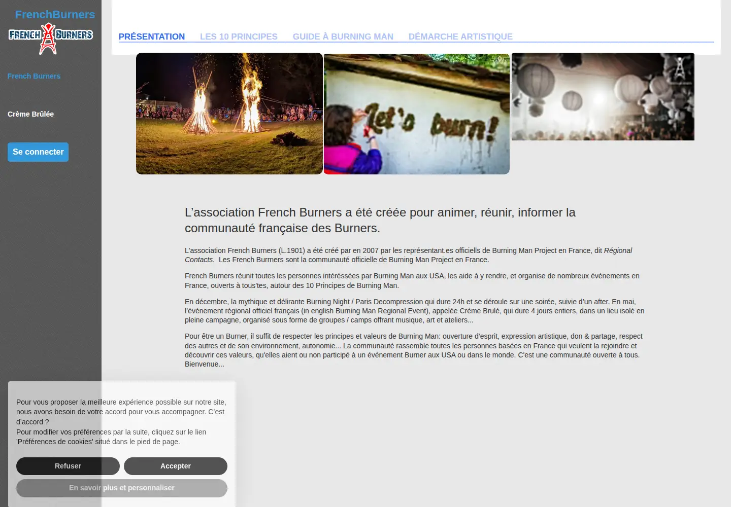 Screenshot of frenchburners.org