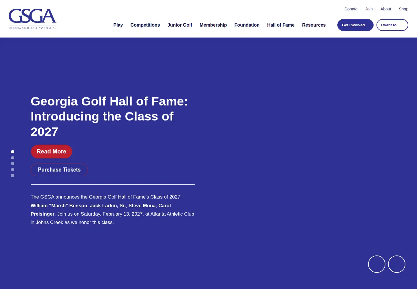 Screenshot of gsga.org