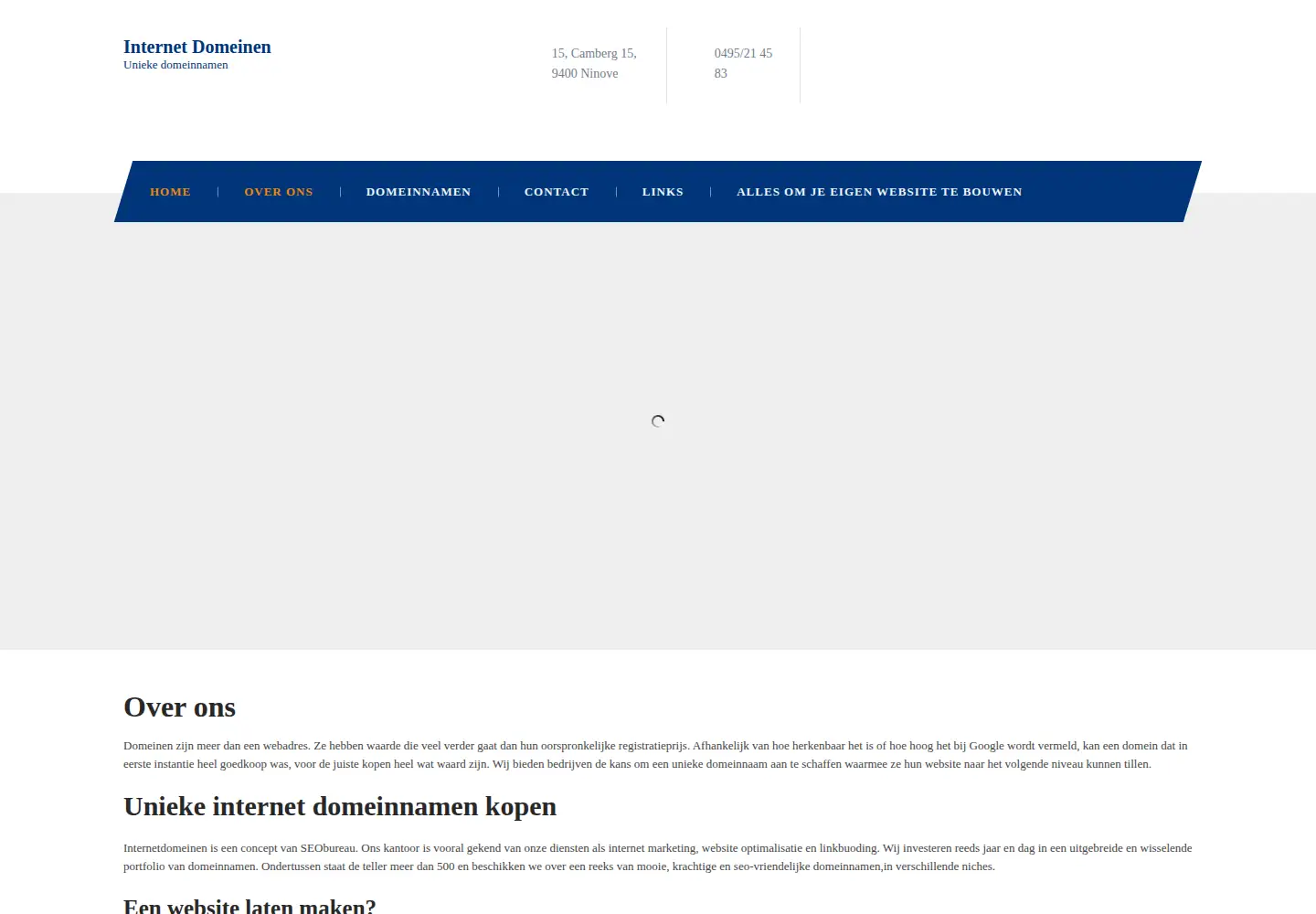 Screenshot of internetdomeinen.be
