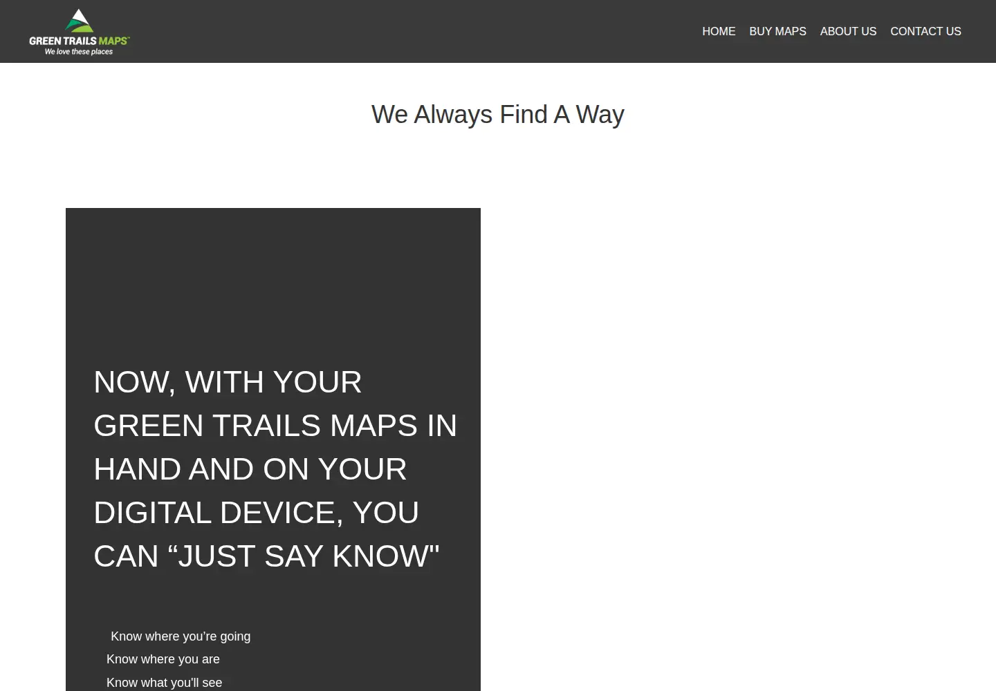 Screenshot of greentrailsmaps.com