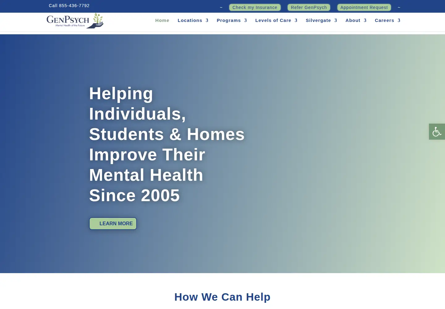 Screenshot of genpsych.com