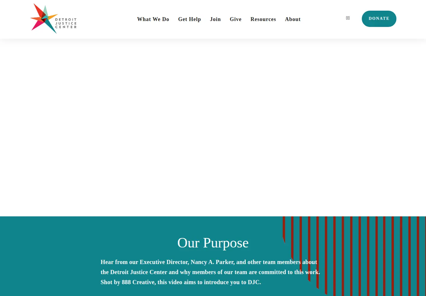 Screenshot of detroitjustice.org