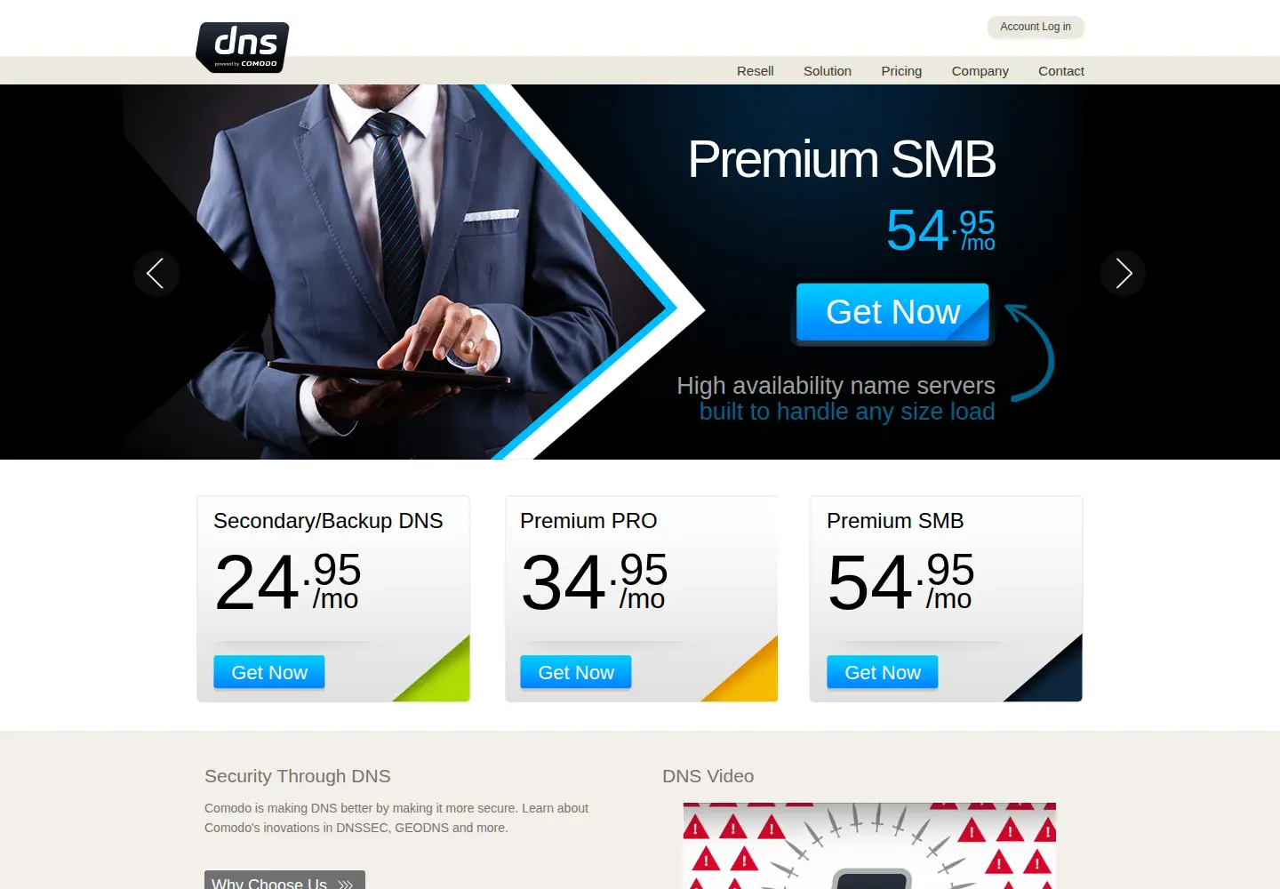 Screenshot of dnsbycomodo.com