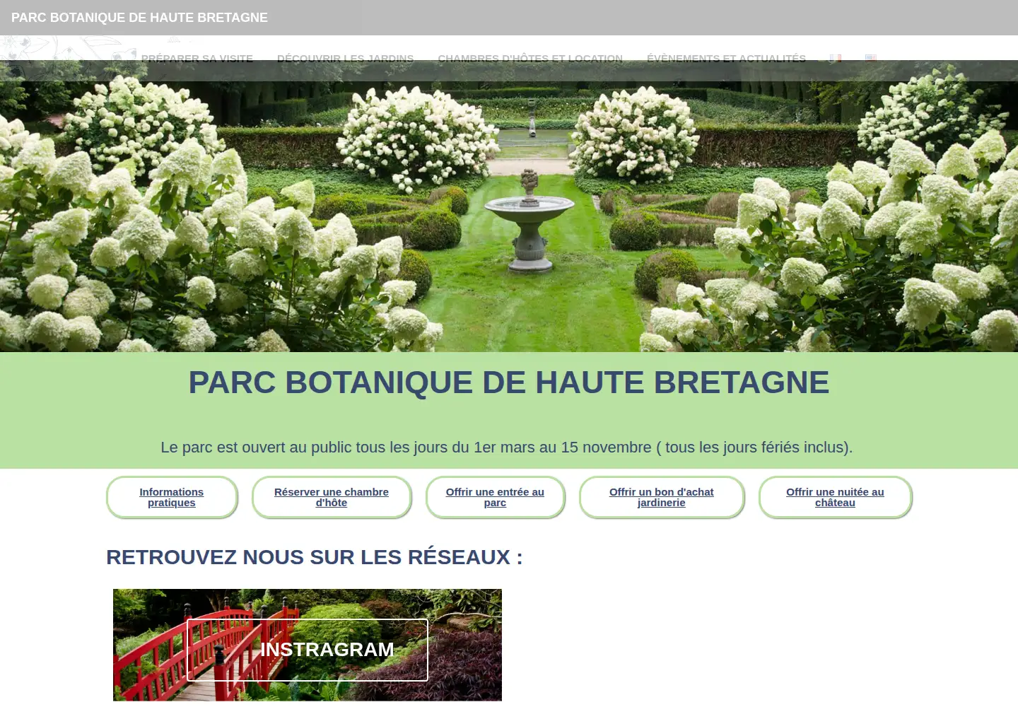 Captured homepage of jardinbretagne.com in the current scan