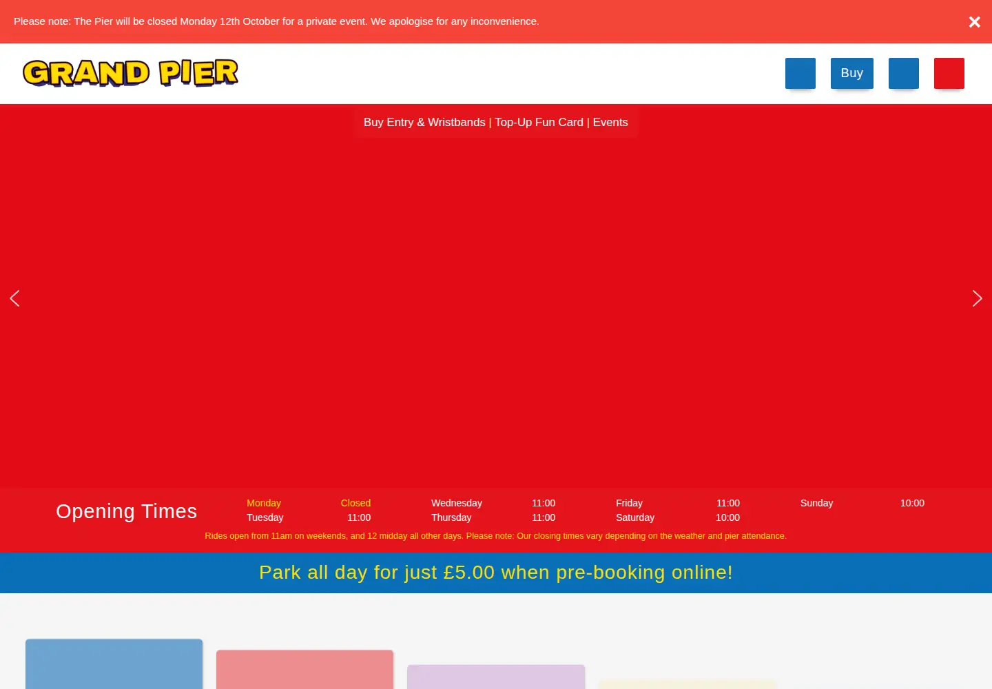 Screenshot of grandpier.co.uk