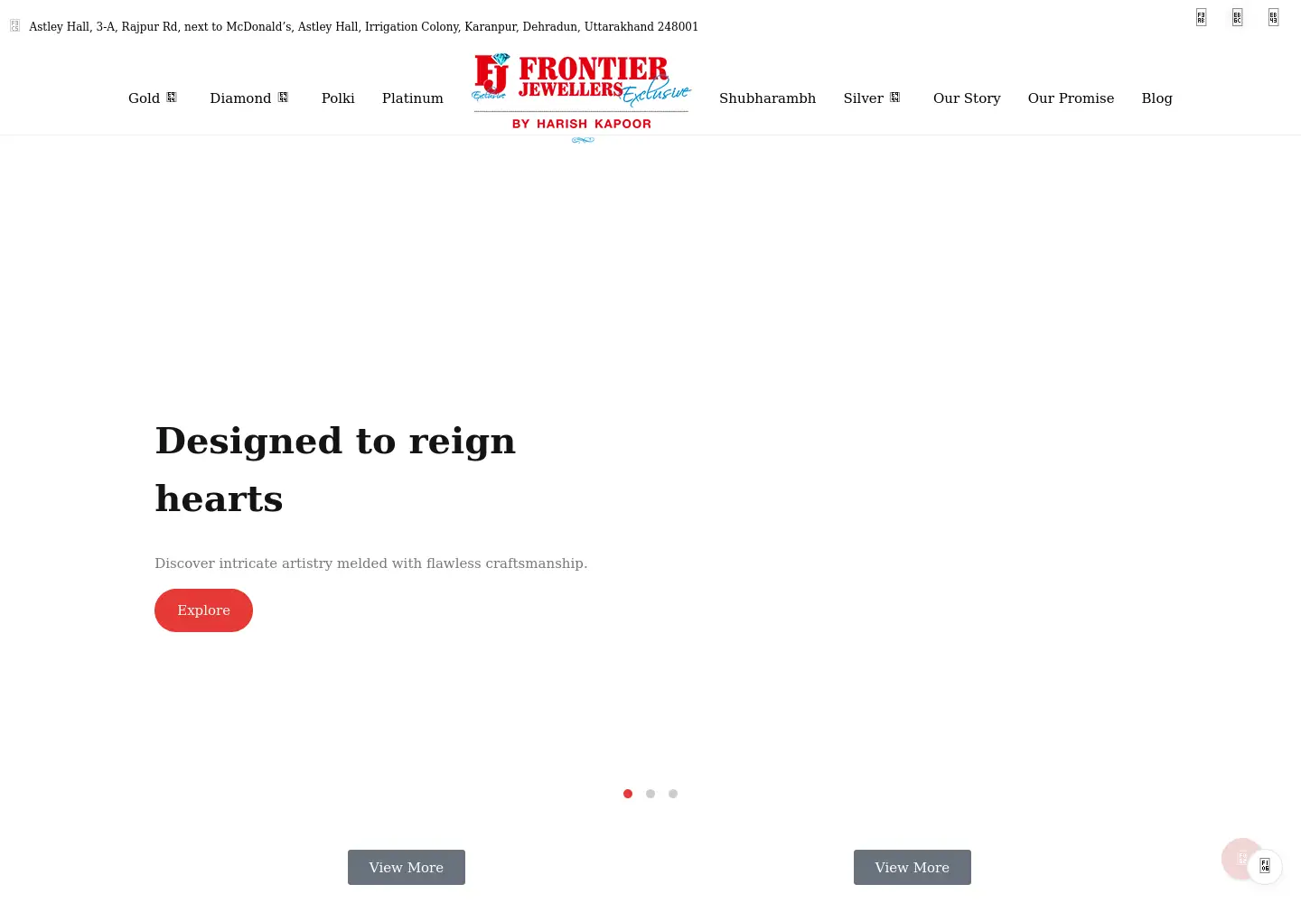 Screenshot of frontierjewellersexclusive.com