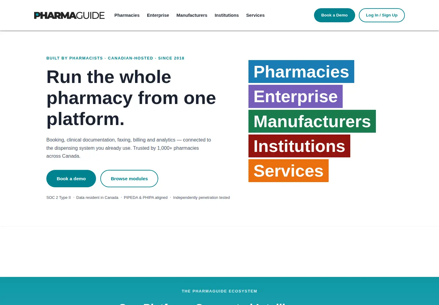 Captured homepage of pharmaguide.ca in the current scan