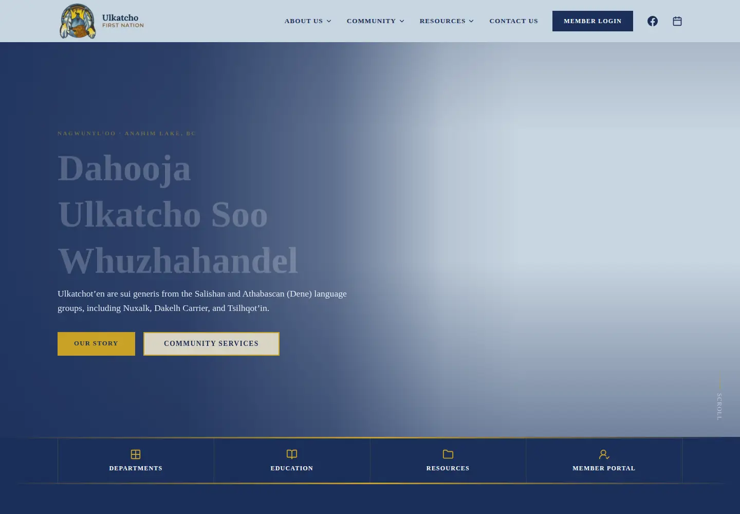 Screenshot of ulkatcho.ca