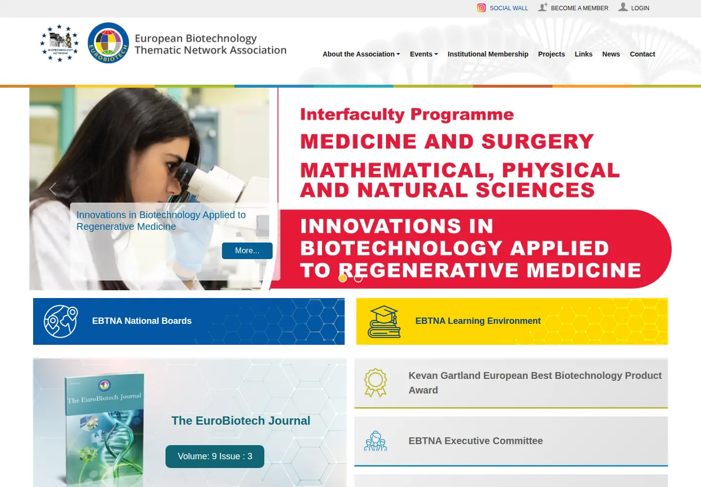 Captured homepage of ebtna.eu in the current scan