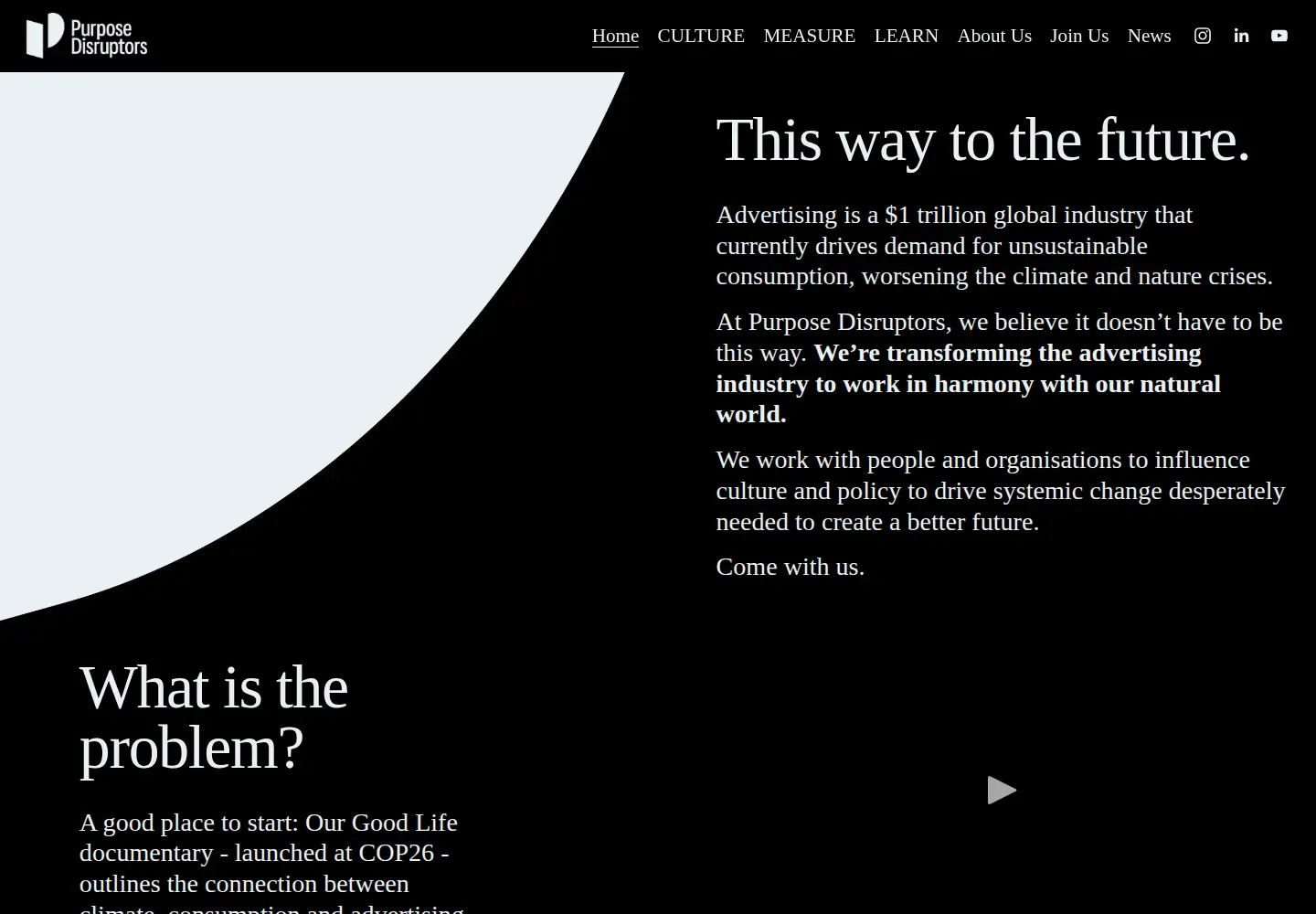 Screenshot of purposedisruptors.org