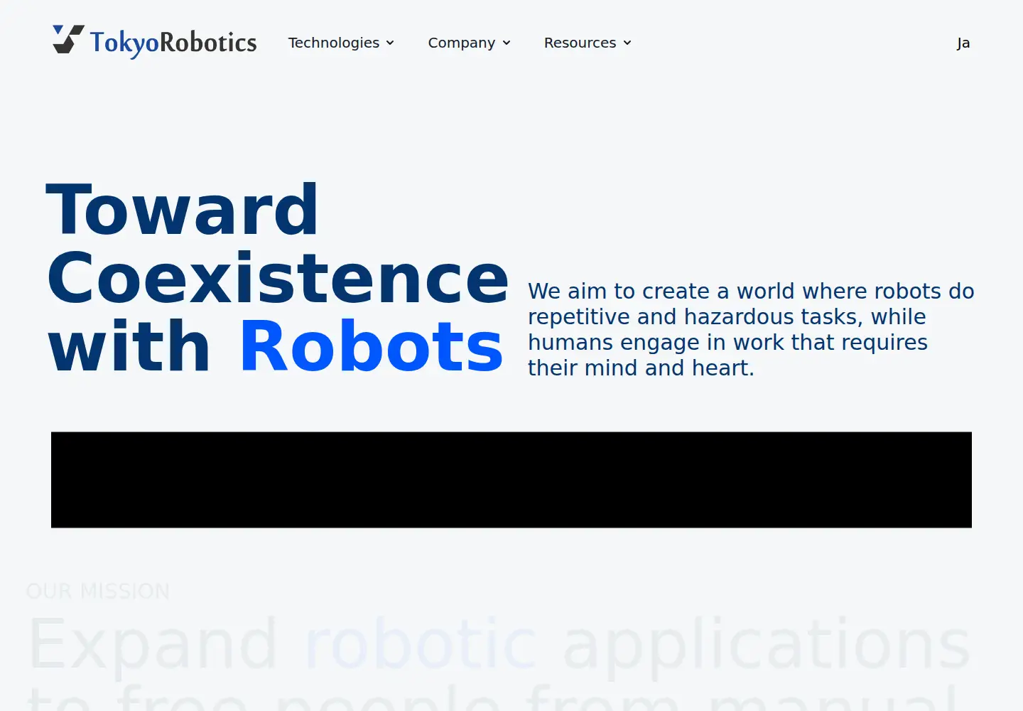 Screenshot of robotics.tokyo