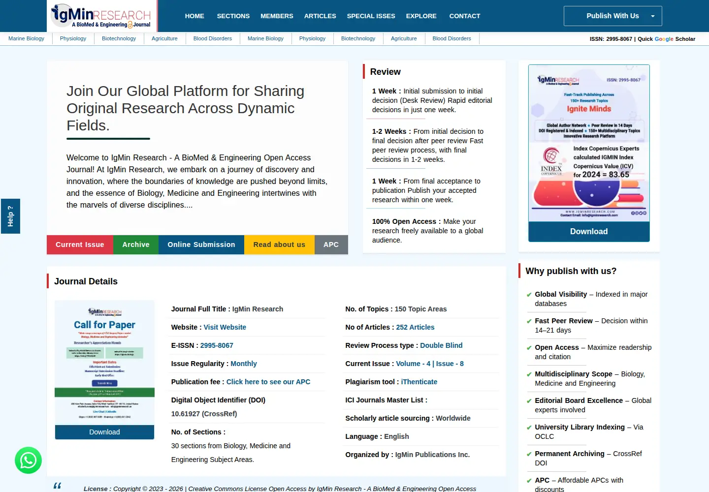 Screenshot of igminresearch.com
